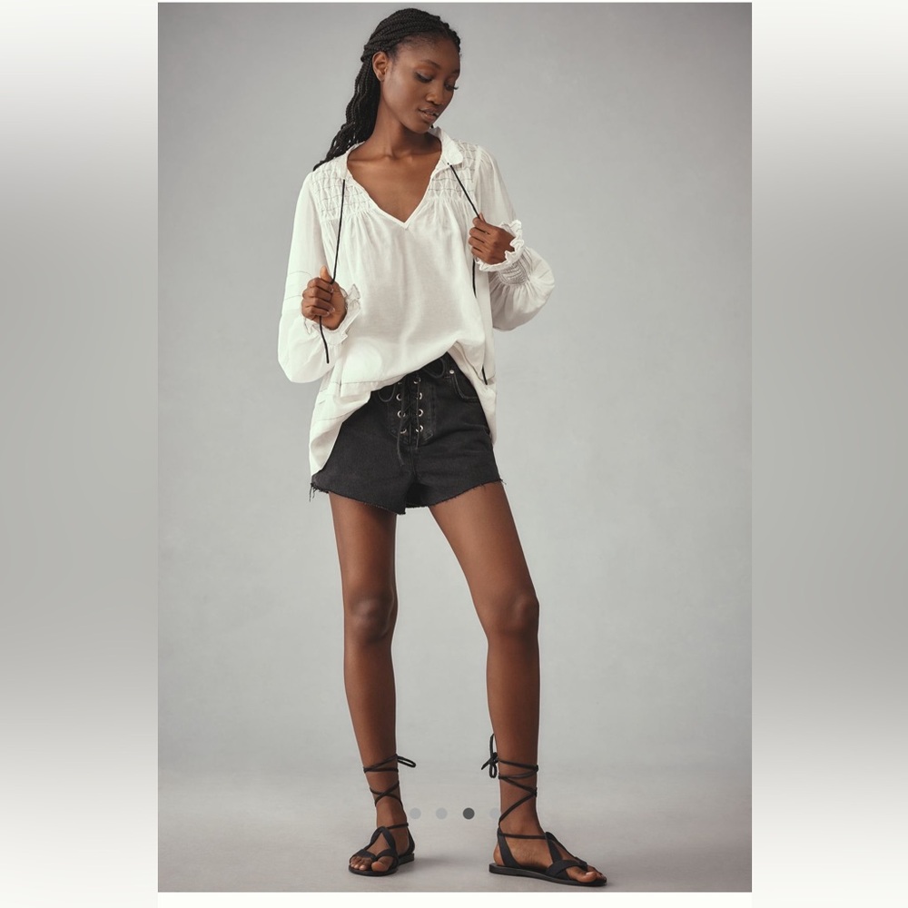 NWT ANTHROPOLOGIE LONG-SLEEVE AIRY BABYDOLL BLOUSE